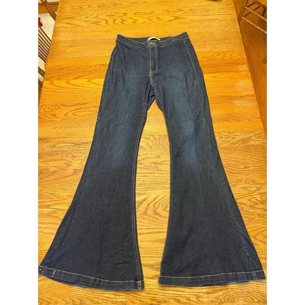 Women's Dark Blue Flared Jeans